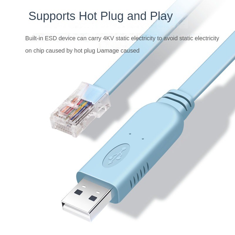 Jual USB to RJ45 Console Cable RS232 Serial Adapter for Laptop Computer ...