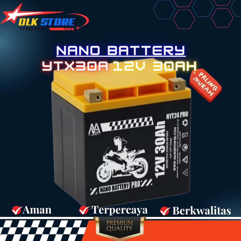 Jual Aki Motor Sodium Ion NANO BATTERY 12.4V 30Ah Aki Motor Moge Aki