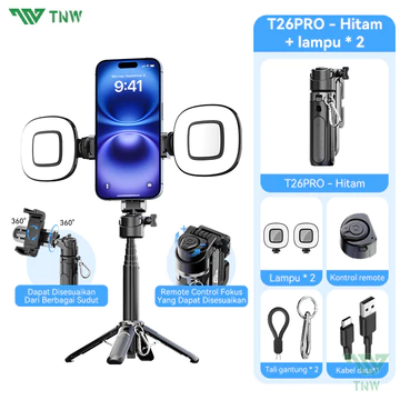 TNW T26Pro 3 IN 1 Extendable Grip Tripod Tongsis Mini Selfie Stick Zoom Remote Control Tripod