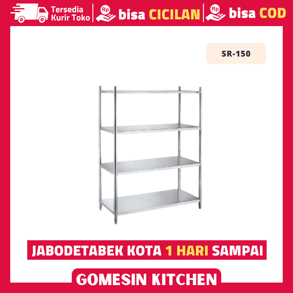 Jual Solid Rack Stainless 304 Gomesin SR-150 Rack 4 Tier | Shopee Indonesia