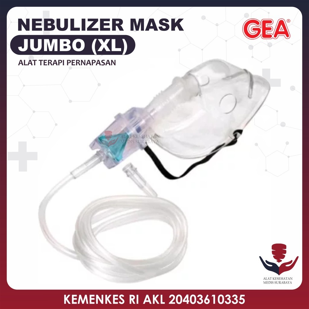 Jual Masker Nebulizer XL Jumbo Nebul Mask GEA Alat Bantu Udara Uap ...