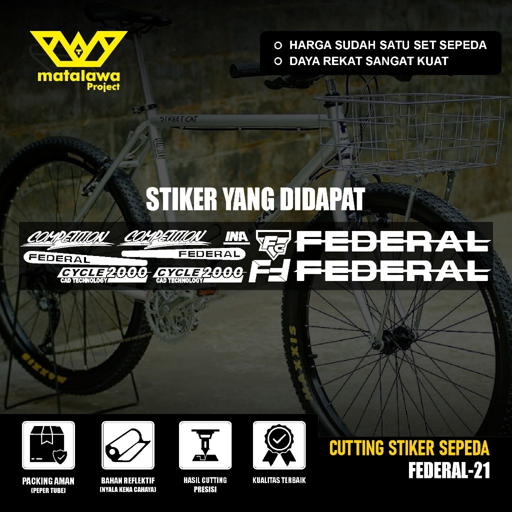 Jual STIKER FEDERAL Cutting STICKER Sepeda FEDERAL Competition Stiker ...