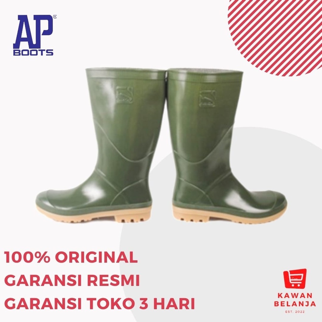 Jual TERMURAH AP Boots Orca Safety Sepatu Boots Tinggi Karet Hijau ...