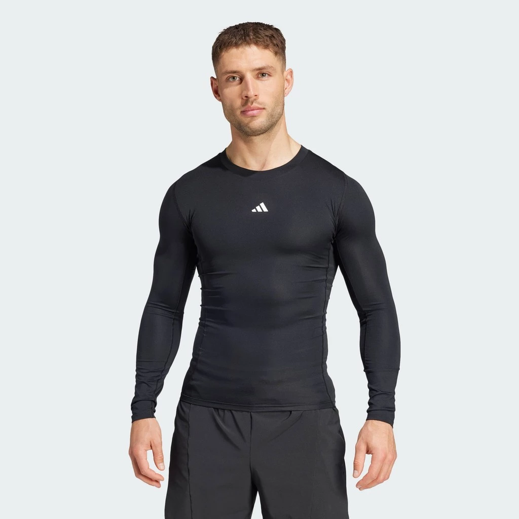 adidas Gym & Training TECHFIT Compression Training Long Sleeve Tee Men Black JE6702