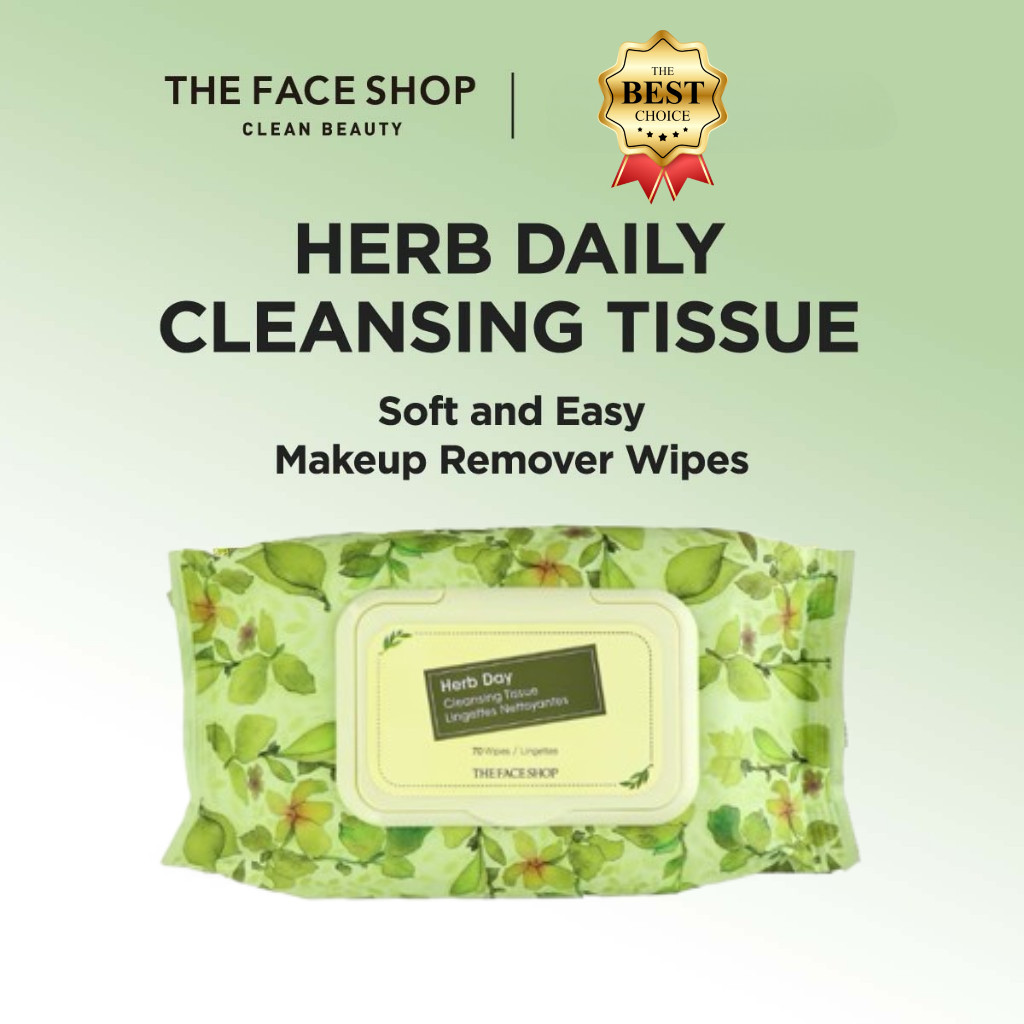 The Face Shop Herb Day Cleansing Tissue Make Up Remover Wipes