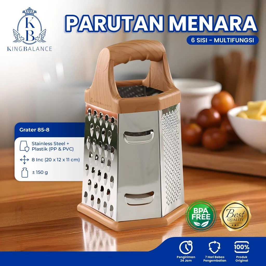 King Balance Parutan Menara 6 Sisi Multifungsi Kitchenware Grater 85-8