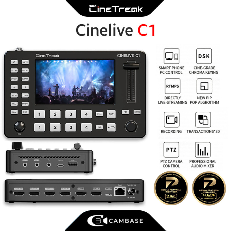 Jual Cinetreak Cinelive C1 Live Streaming 4 Channel Video Mixer ...