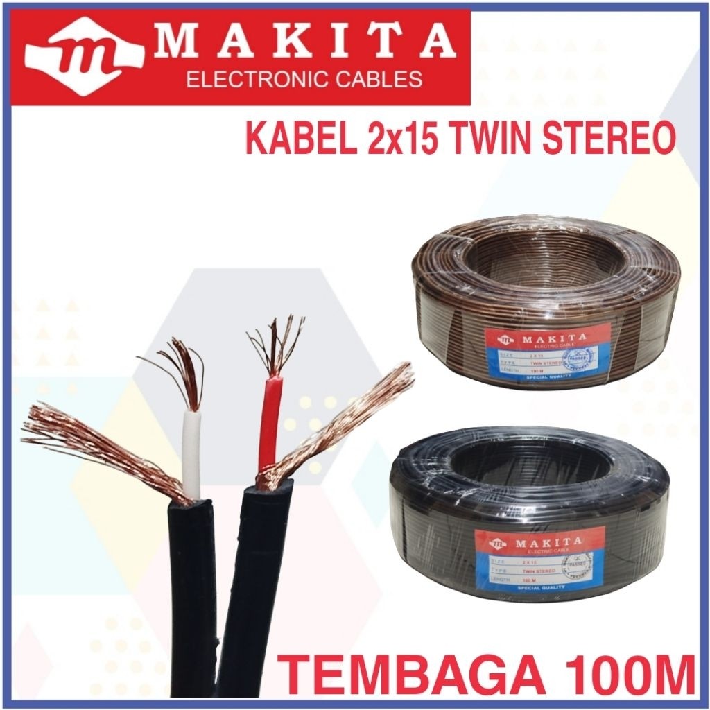 Jual MAKITA Kabel RCA - Kabel Audio - Kabel TWIN STEREO 2x15 Tembaga ...
