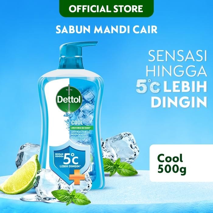 Jual Dettol Sabun Mandi Cair Anti Bakteri Cool 500gr - Pump Body Wash ...