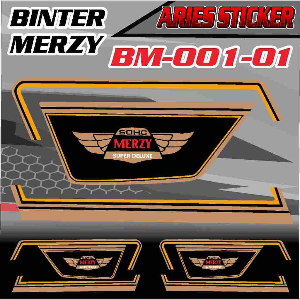 Jual STRIPING STIKER MOTOR BINTER MERZY BM-001 CUSTOME BAHAN PREMIUM ...