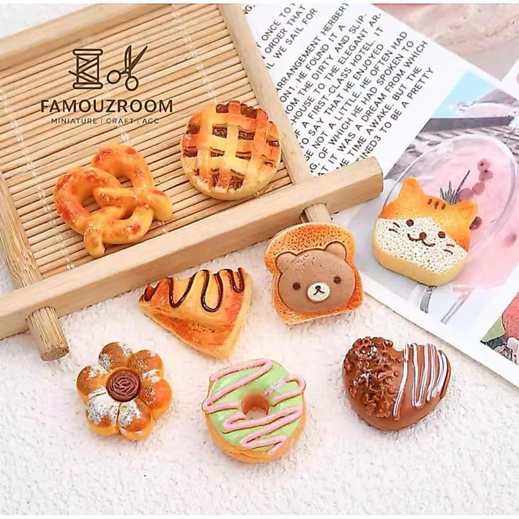 Jual Miniatur Toast - Miniatur Roti Pletzel - Miniatur Donat - Miniatur ...