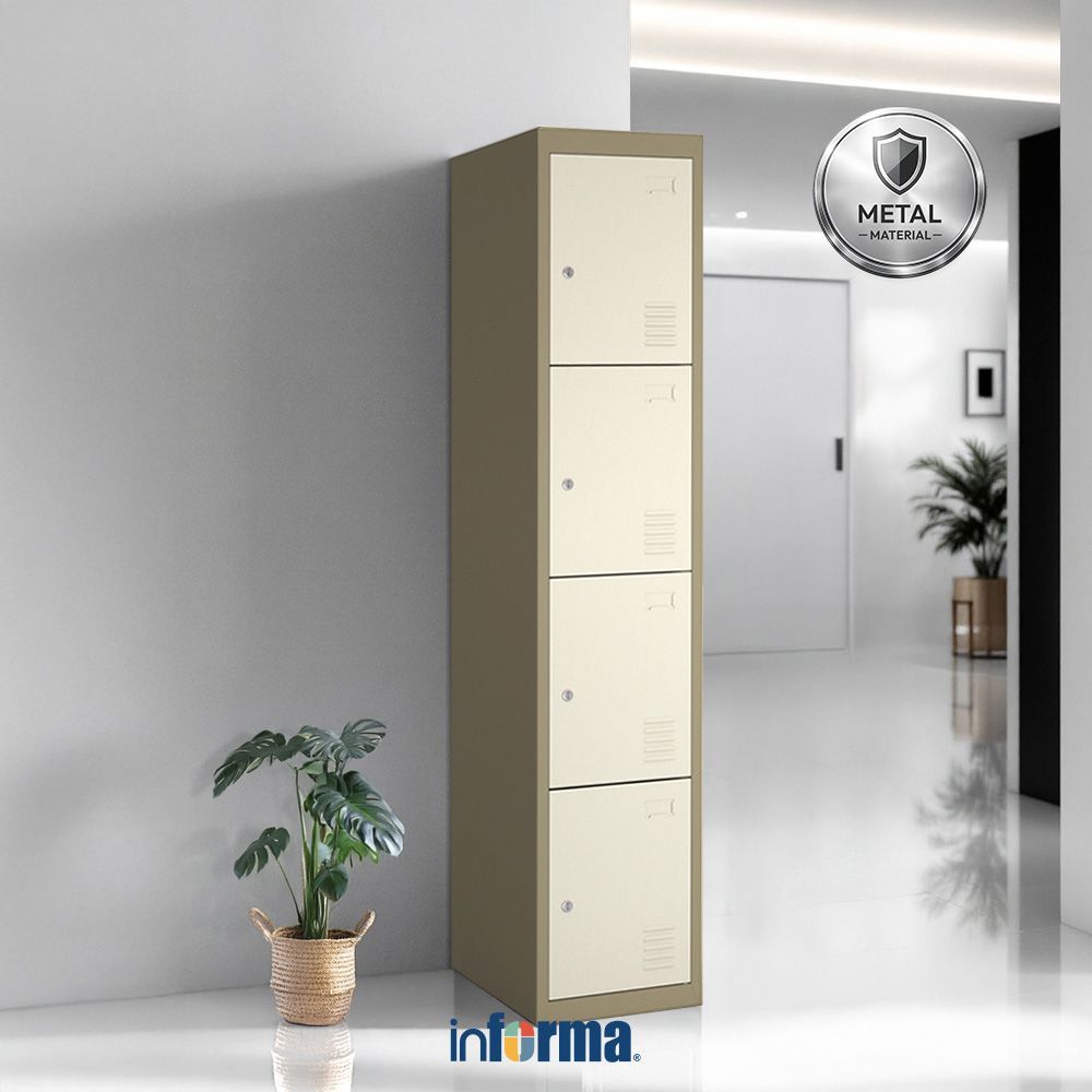 Jual Informa Kiev Loker Besi 4 Pintu - Cokelat Muda Locker Kabinet ...