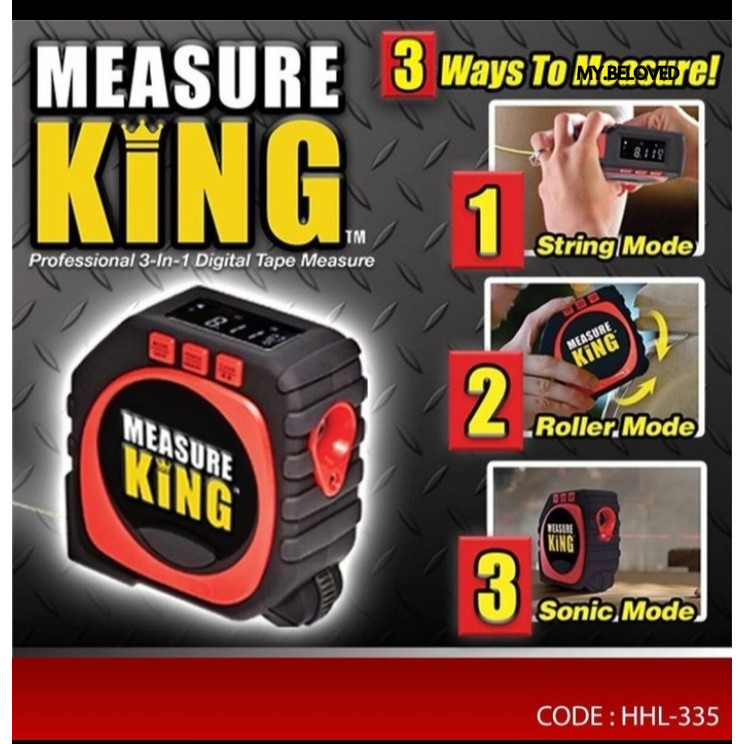 Jual METERAN LASER DIGITAL (MEASURE KING) TALI METERAN ROLL METERAN ...
