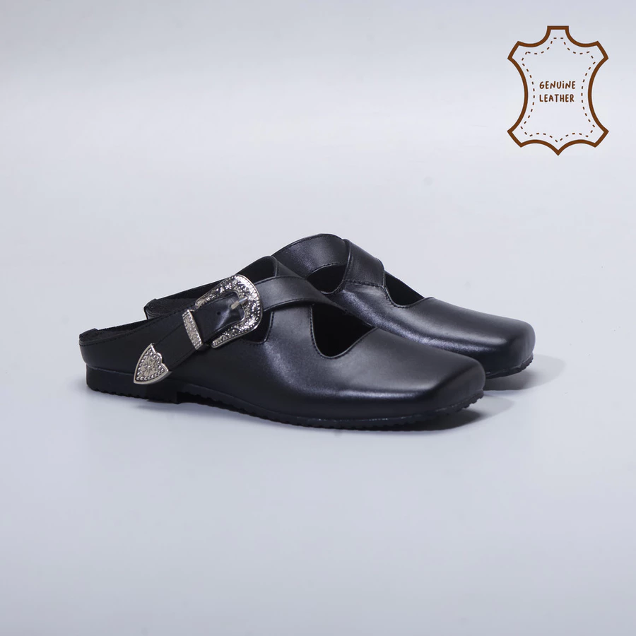  Vilaysa Mules Genuine Leather Black 