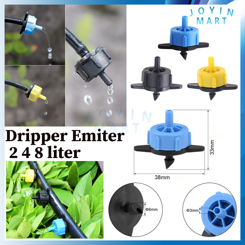 On-Line Dripper/Drip Emitter/system tetes selang PE Irigasi tanaman isi 50Pcs