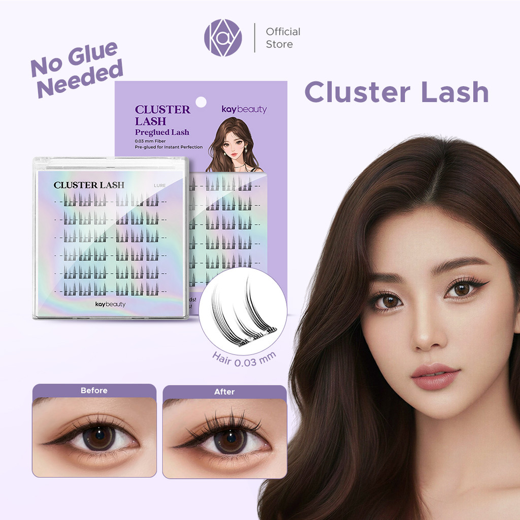 Jual [3 DETIK TINGGAL PASANG] KAY Cluster Lash ( TANPA LEM ) | Bulu ...