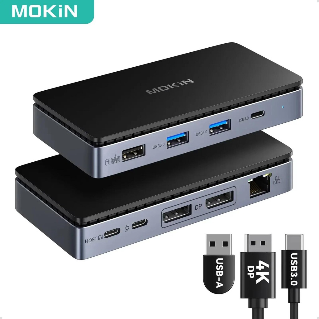 Jual MOKiN 8 in 1 USB C Docking Station Dual Display Port Dual Monitor ...
