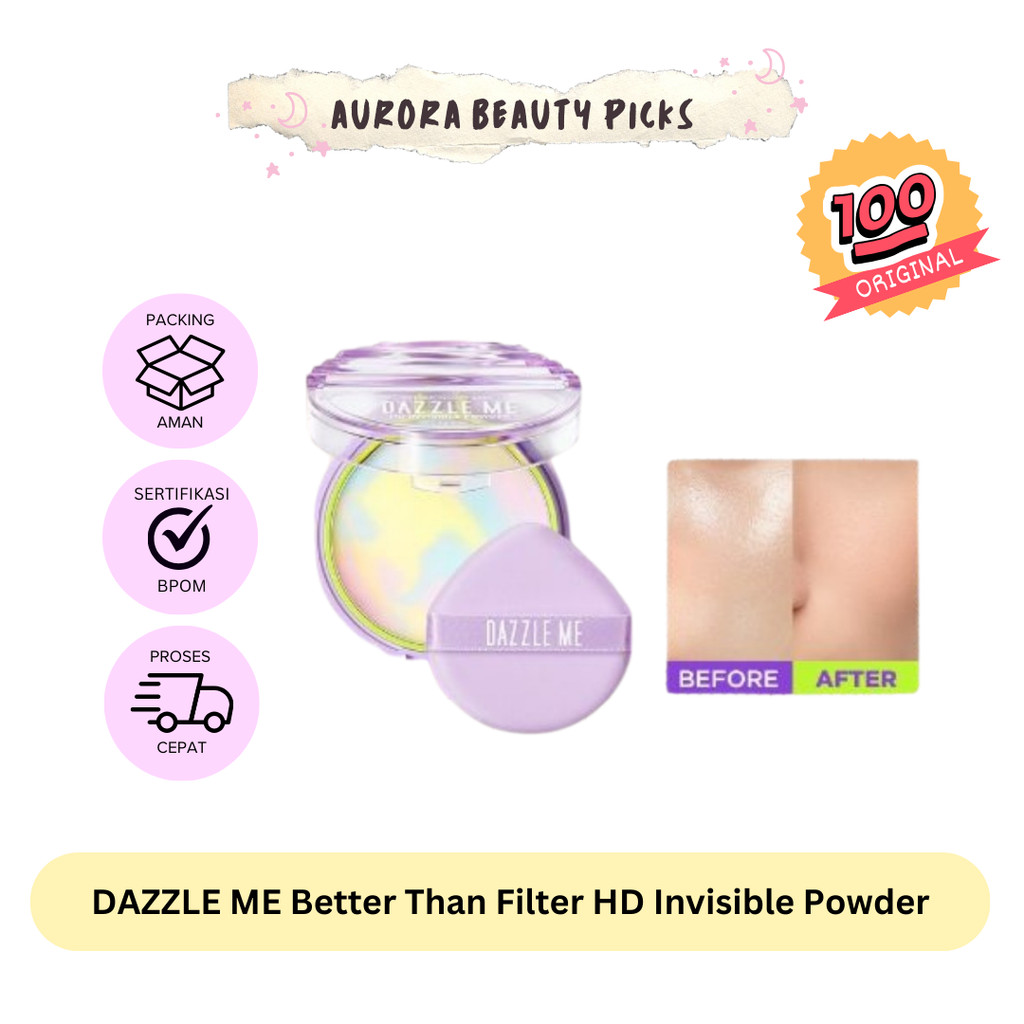 Jual DAZZLE ME Better Than Filter HD Invisible Powder Loose Powder Oil ...