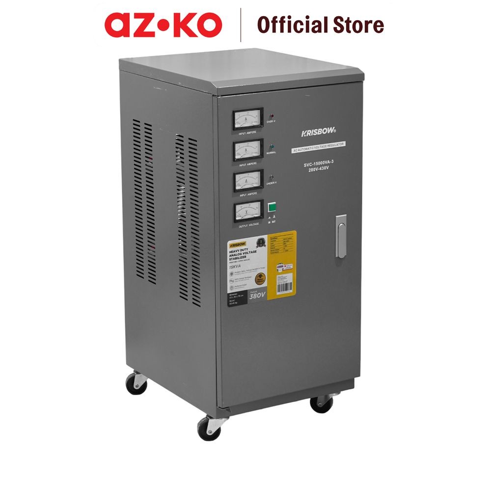 Jual AZKO Krisbow Stabilizer Analog Svc-15Kva-3Ph - Abu-Abu Voltage ...