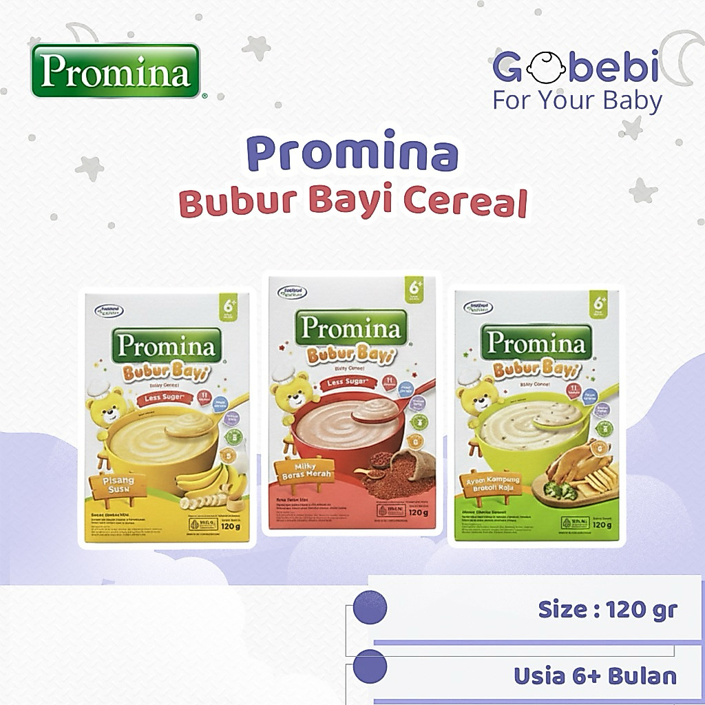 Jual Promina Bubur Bayi 6+ Box 120 Gram All Varian - MPASI Instan Less ...