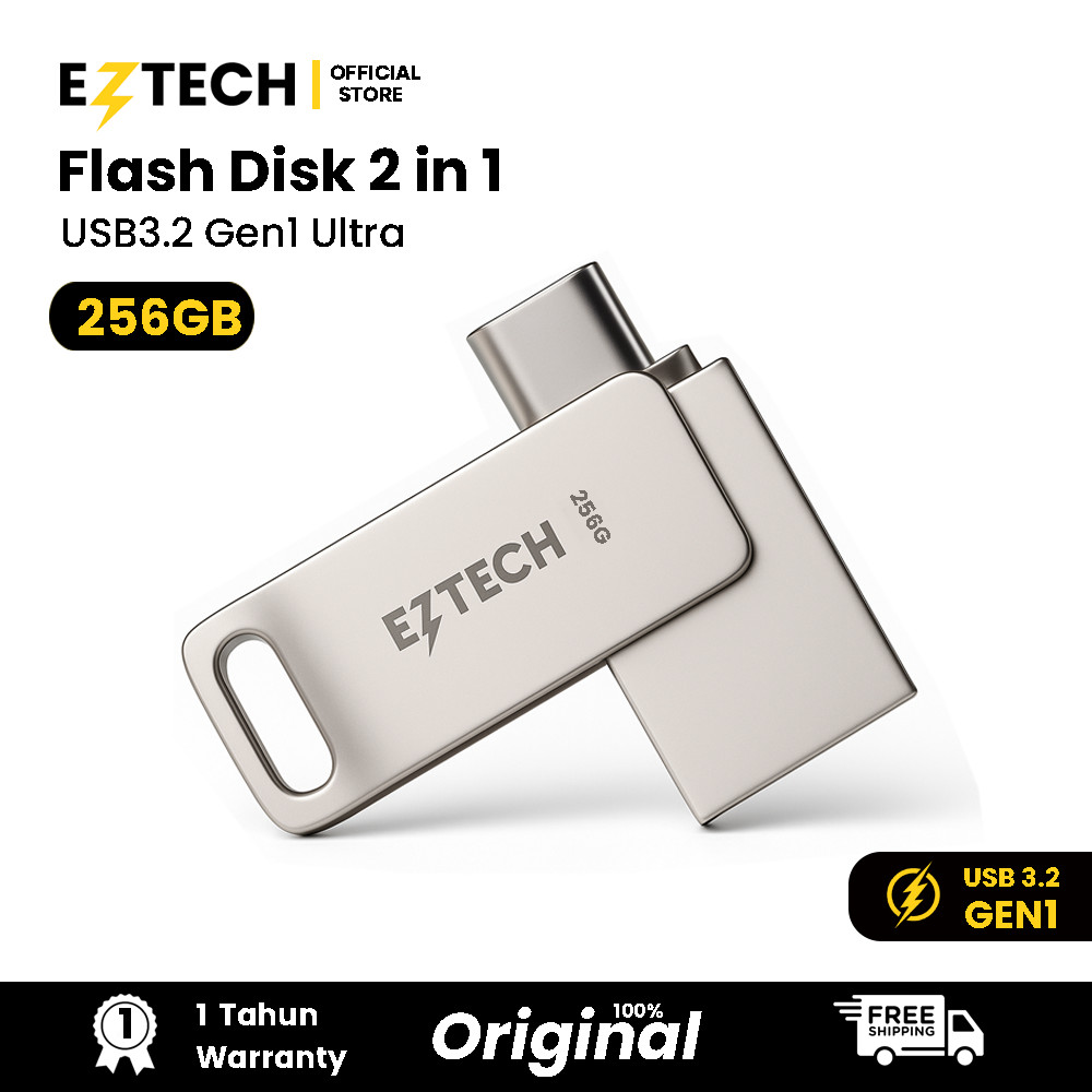 Jual EZTECH FlashDisk 2IN1 USB/TypeC Dual Drive USB 3.2 Gen1 | Shopee ...