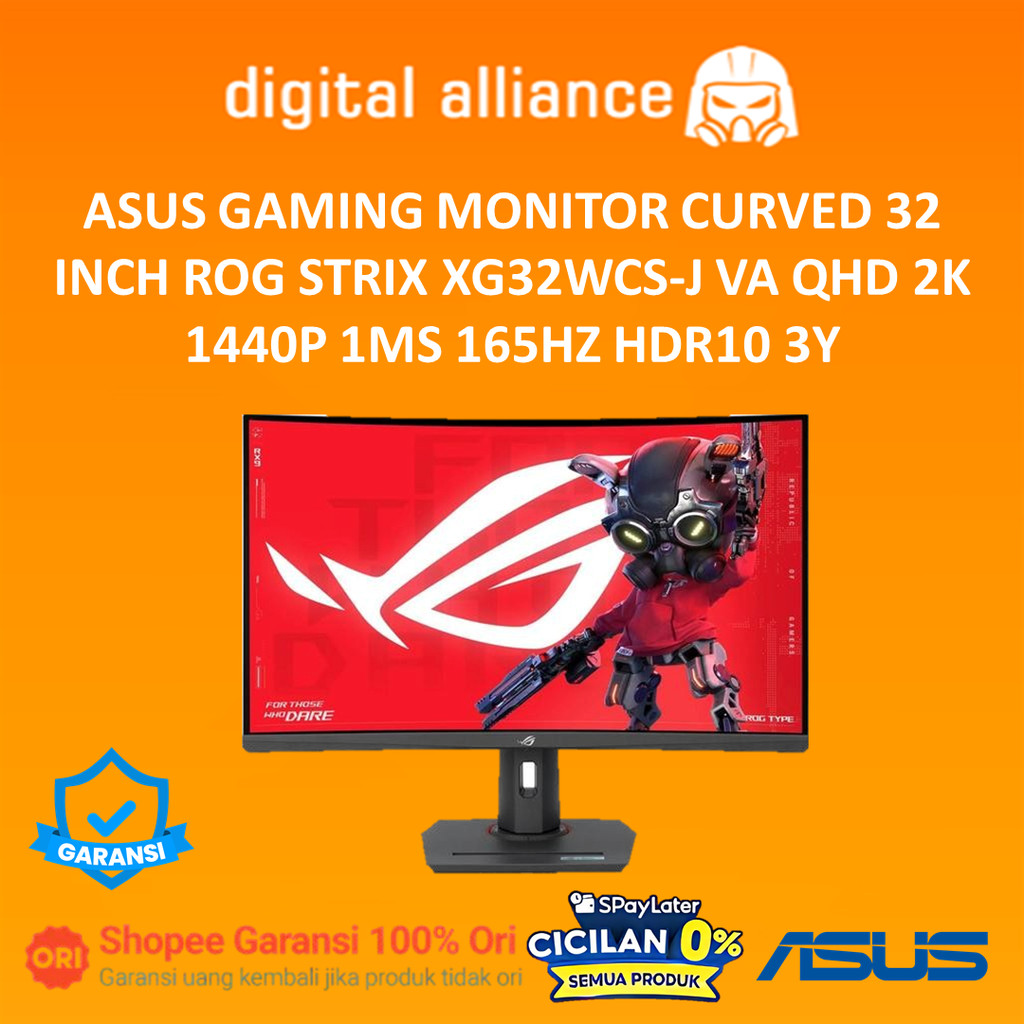 Jual ASUS GAMING MONITOR CURVED 32 INCH ROG STRIX XG32WCS-J VA QHD 2K ...