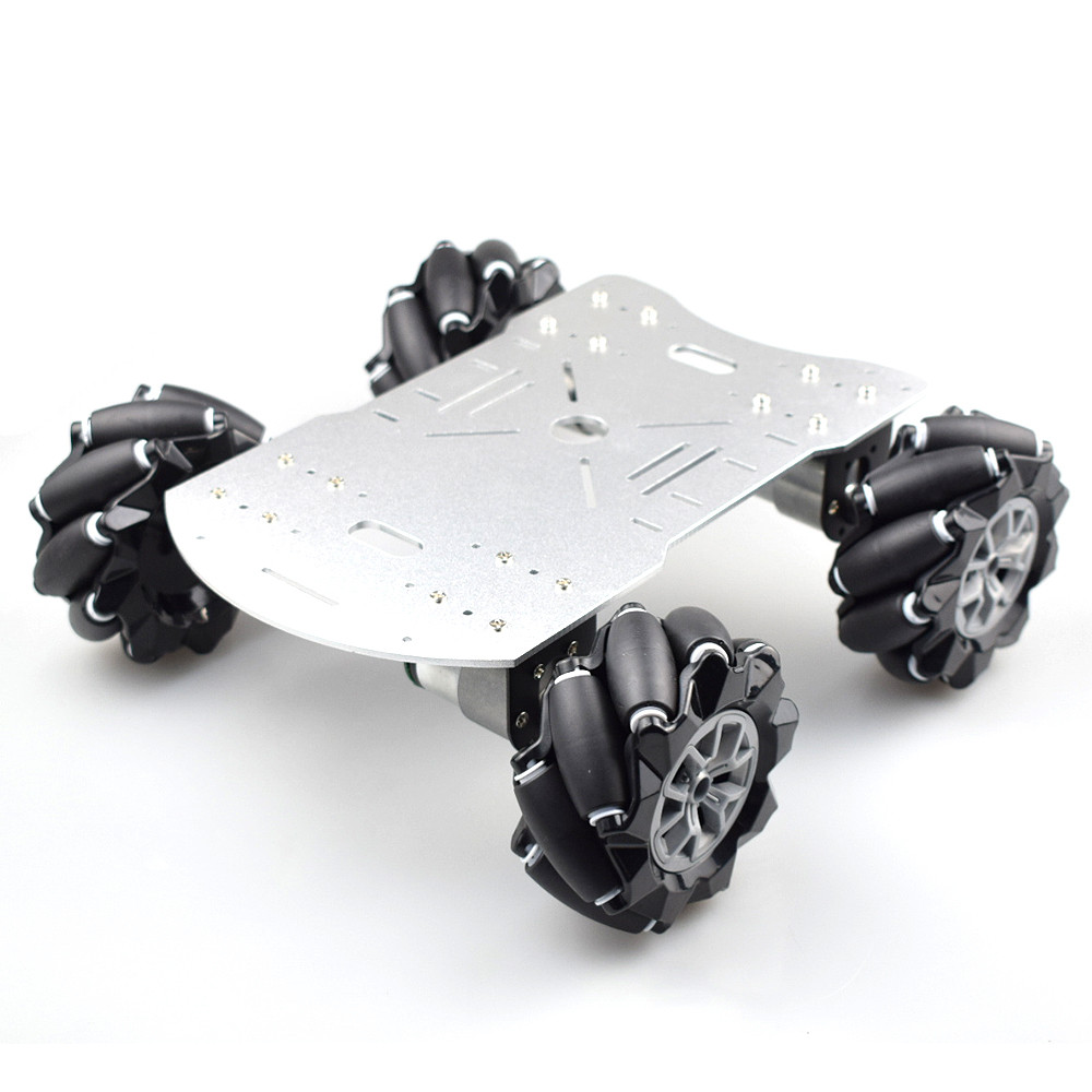 Jual 15KG Load 4WD 96mm Mecanum Wheel Robot Car Chassis Kit with DC 12V ...
