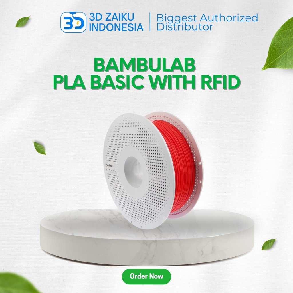 Jual Bambulab PLA Basic 3D Printer Filament Smooth Surface 1 KG with ...