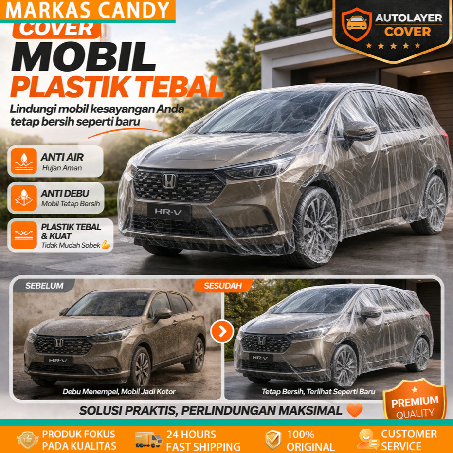 Sarung Transparan Cover Selimut Mobil Livina Short BRV Grand Livina Vitara Lama Rush Sportage Taruna Long