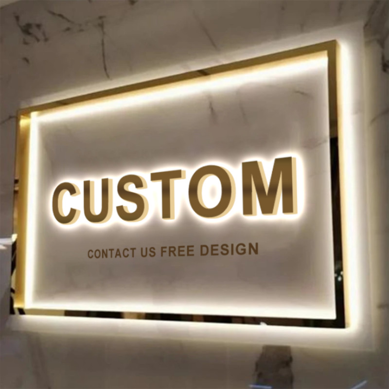 Jual Custom Backlit Business Sign Metal Letters Waterproof Illuminated ...