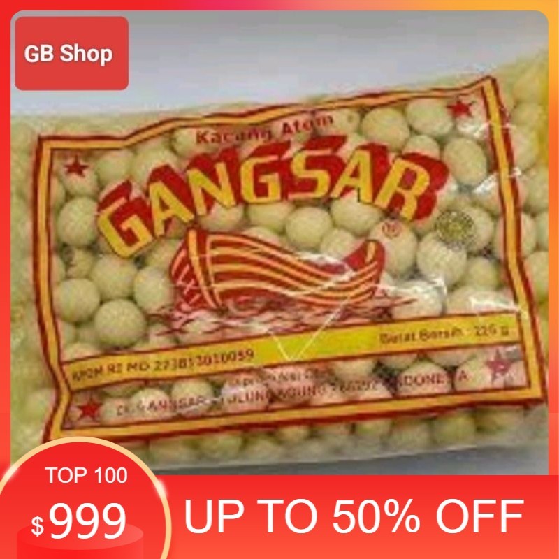 Jual kacang atom Shanghai cap Gangsar 225gram kemasan baru 210gram Best ...