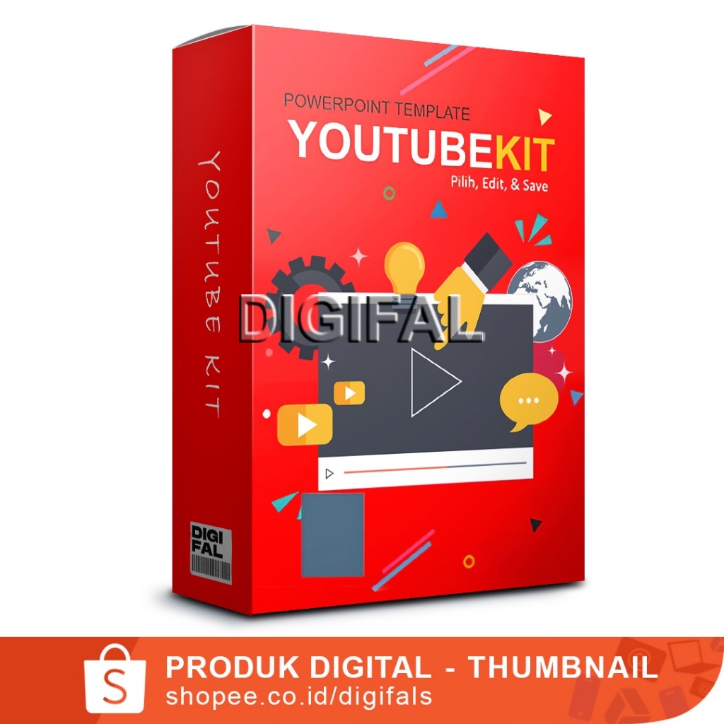 Jual YOUTUBE KIT Thumbnail Maker Pro Template Desain Channel Logo