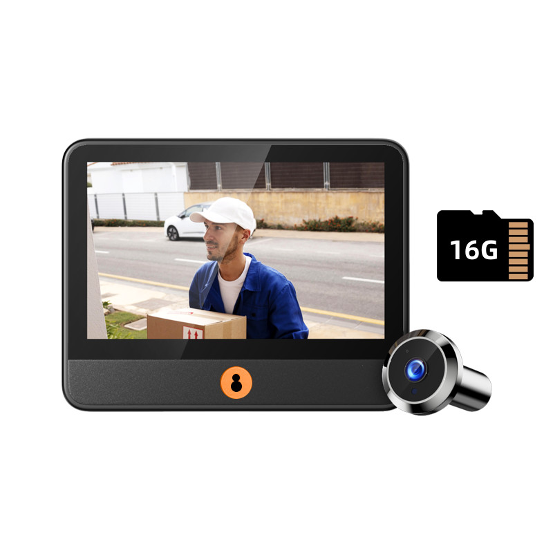 Jual mini 4.3'' Visual Doorbell Peephole 1080P Camera App Remote ...
