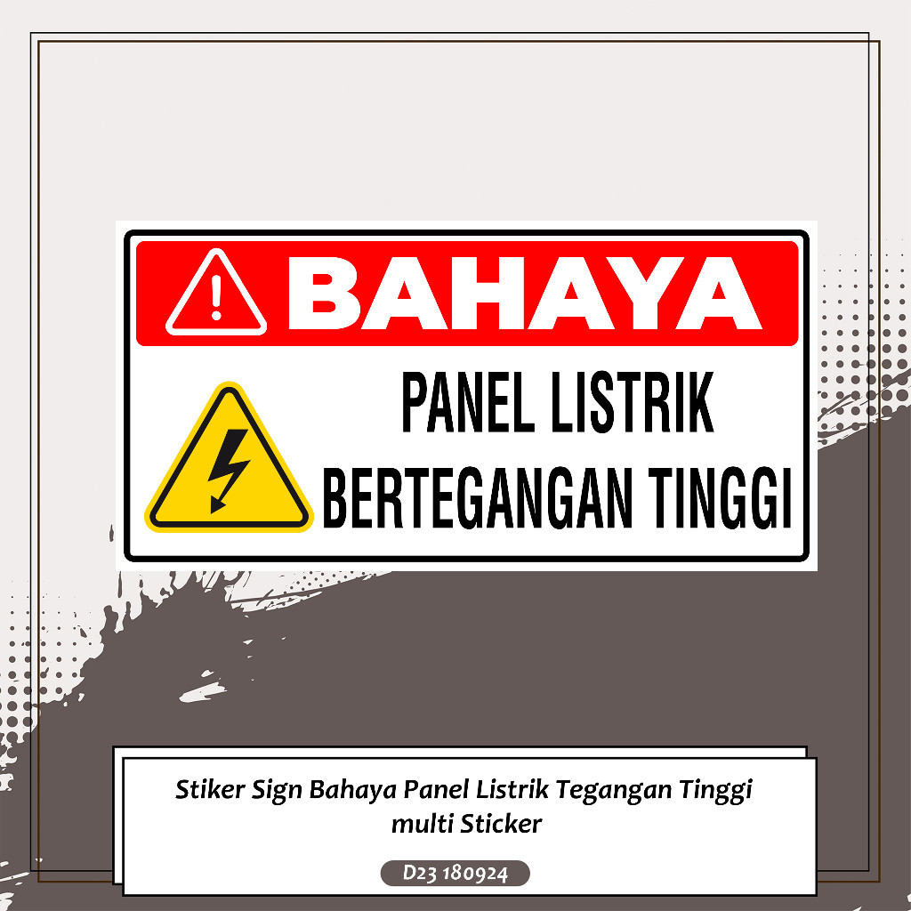 Jual Stiker Sign Bahaya Panel Listrik Tegangan Tinggi multi Sticker ...