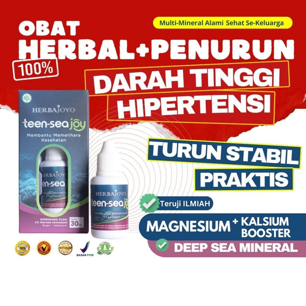 TEEN-SEA JOY Obat Darah Tinggi Herbal Obat Hipertensi Deep Sea Magnesium Bikin Relaxasi