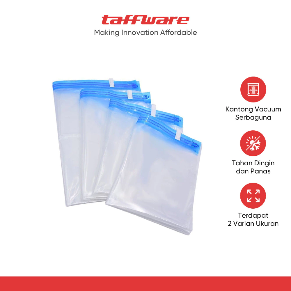 TaffPACK Kantong Plastik Vacuum Sealer Storage Bag 5 PCS - ZKD002