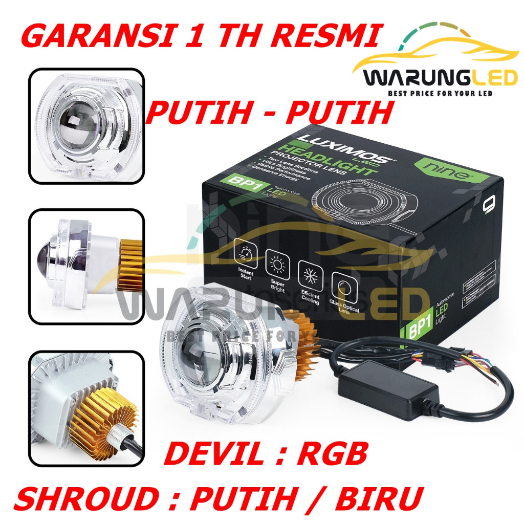 Jual BI-LED BILED PROJECTOR MOTOR 9NINE LUXIMOS BP1 35 WATT SHROUD ...