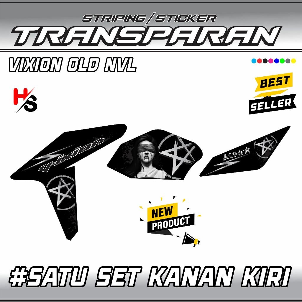 Jual VARIASI STICKER STRIPING TRANSPARAN YAMAHA VIXION OLD NVL MOTIF ...