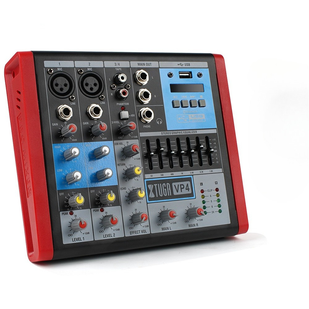 Jual Professional Audio Mixer 4 Channels DJ Controller Bluetooth ...