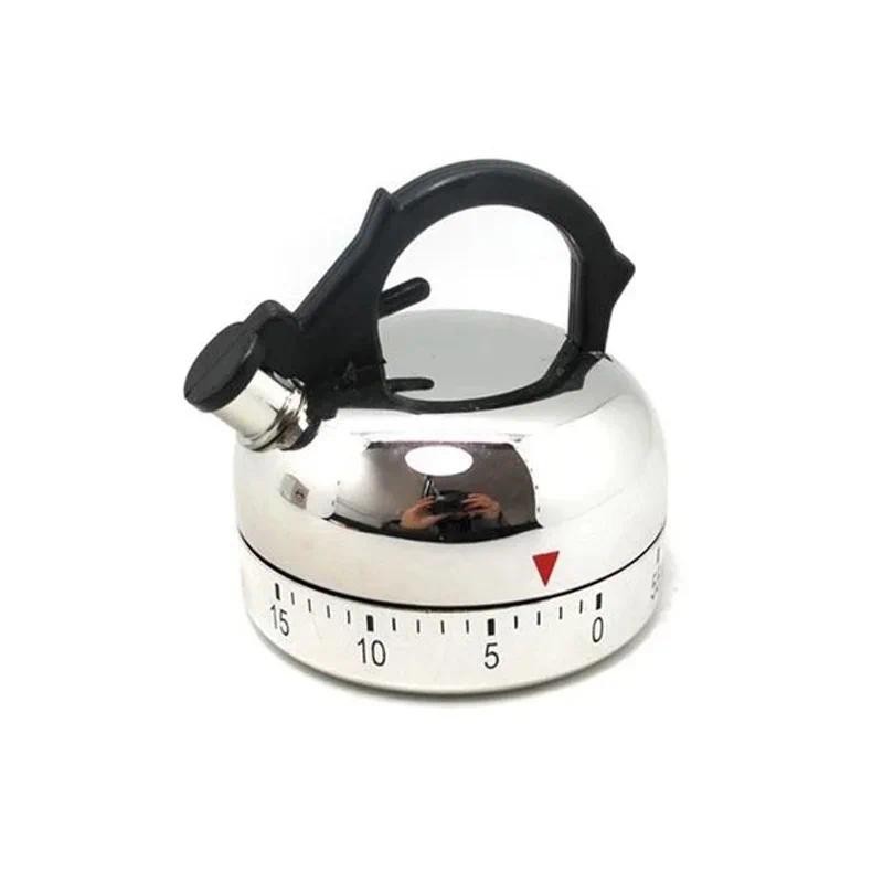 Jual Mechanical Teapot Shaped Timer Clock for 60 Minute Kitchen Alarm ...