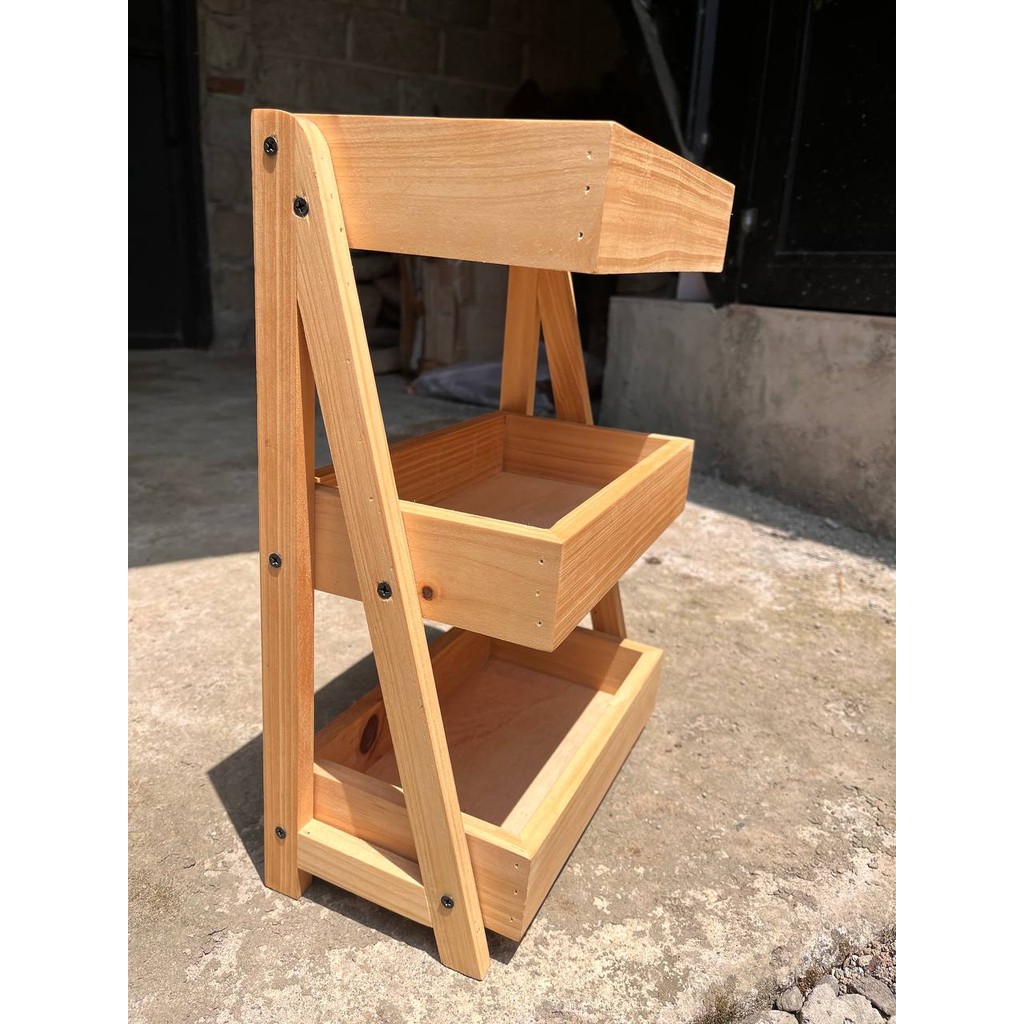 Jual FREE STICKER Rak Bawang Susun Kayu Kekinian I Rak Bumbu Dapur ...