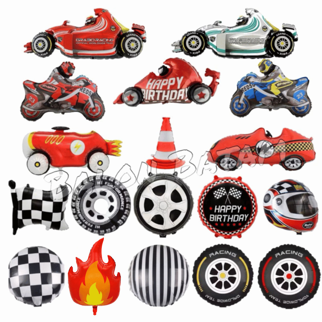 Jual Balon Foil Bulat Racing Mobil | Shopee Indonesia