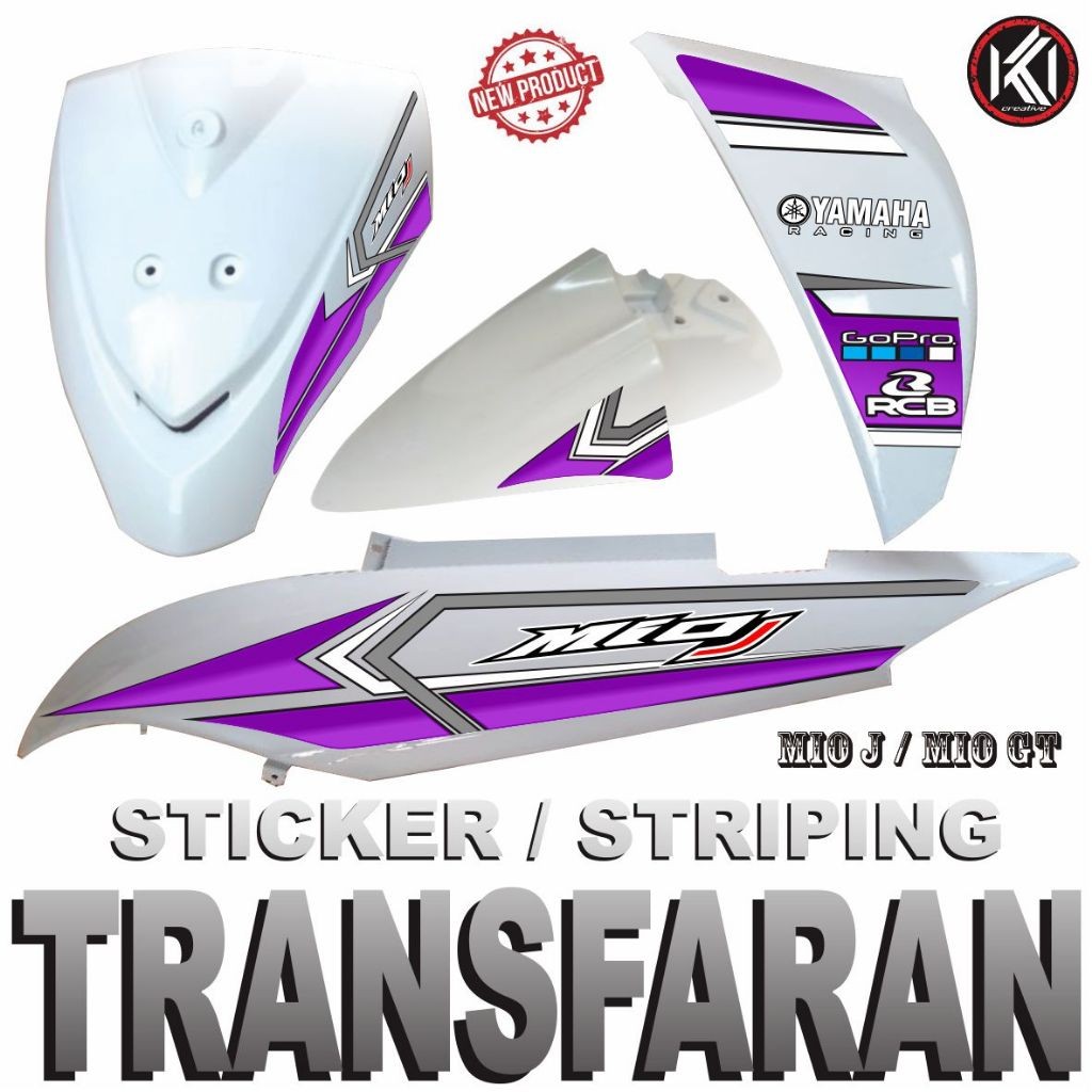 Jual STICKER STRIPING TRANSFARAN/TRANSPARAN MOTOR MIO J / MIO GT NEW ...