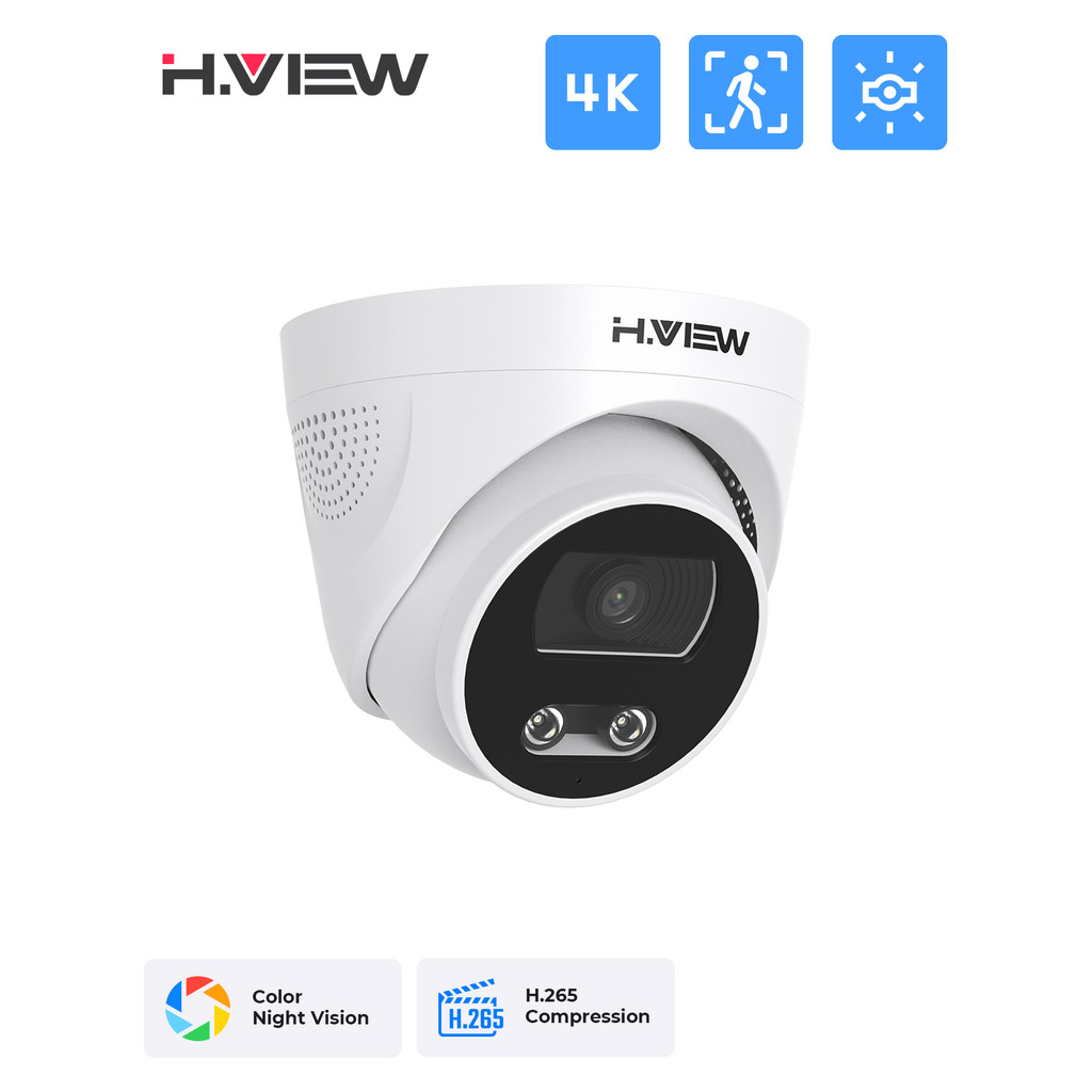 Jual H.View 8Mp Poe Ip Camera Ai Face Detection 4K Cctv Security Camera ...