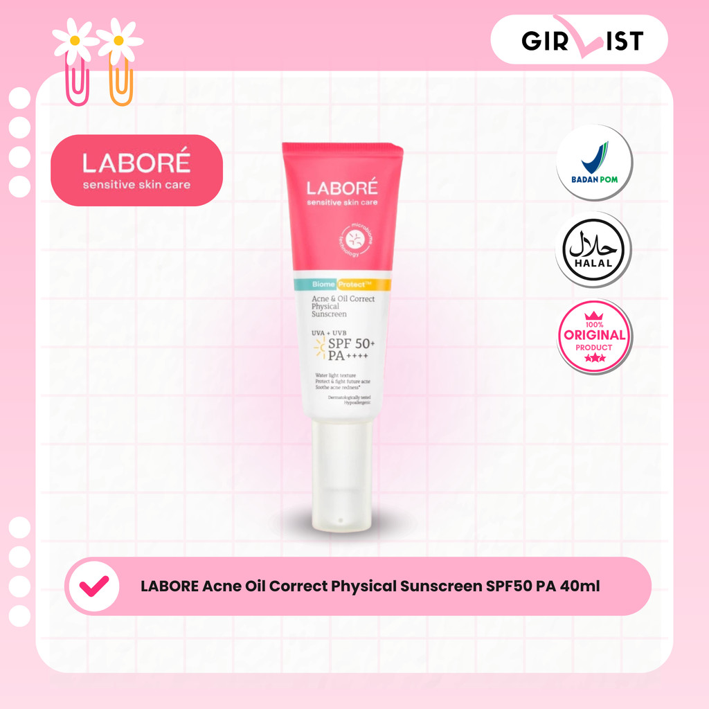 Jual Labore Acne Oil Correct Physical Sunscreen SPF50 PA - Acne ...
