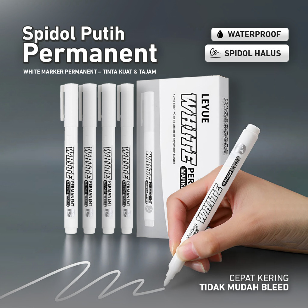 Jual [MSS] - Spidol Putih Permanent Tinta Tajam & Tahan Air | Spidol ...