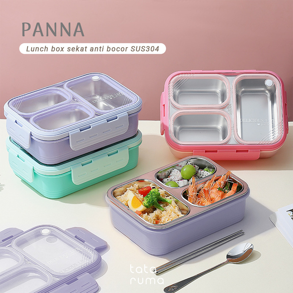 Jual TATARUMA Panna - Lunch Box Stainless 304 Sekat Kotak Bekal Anti ...