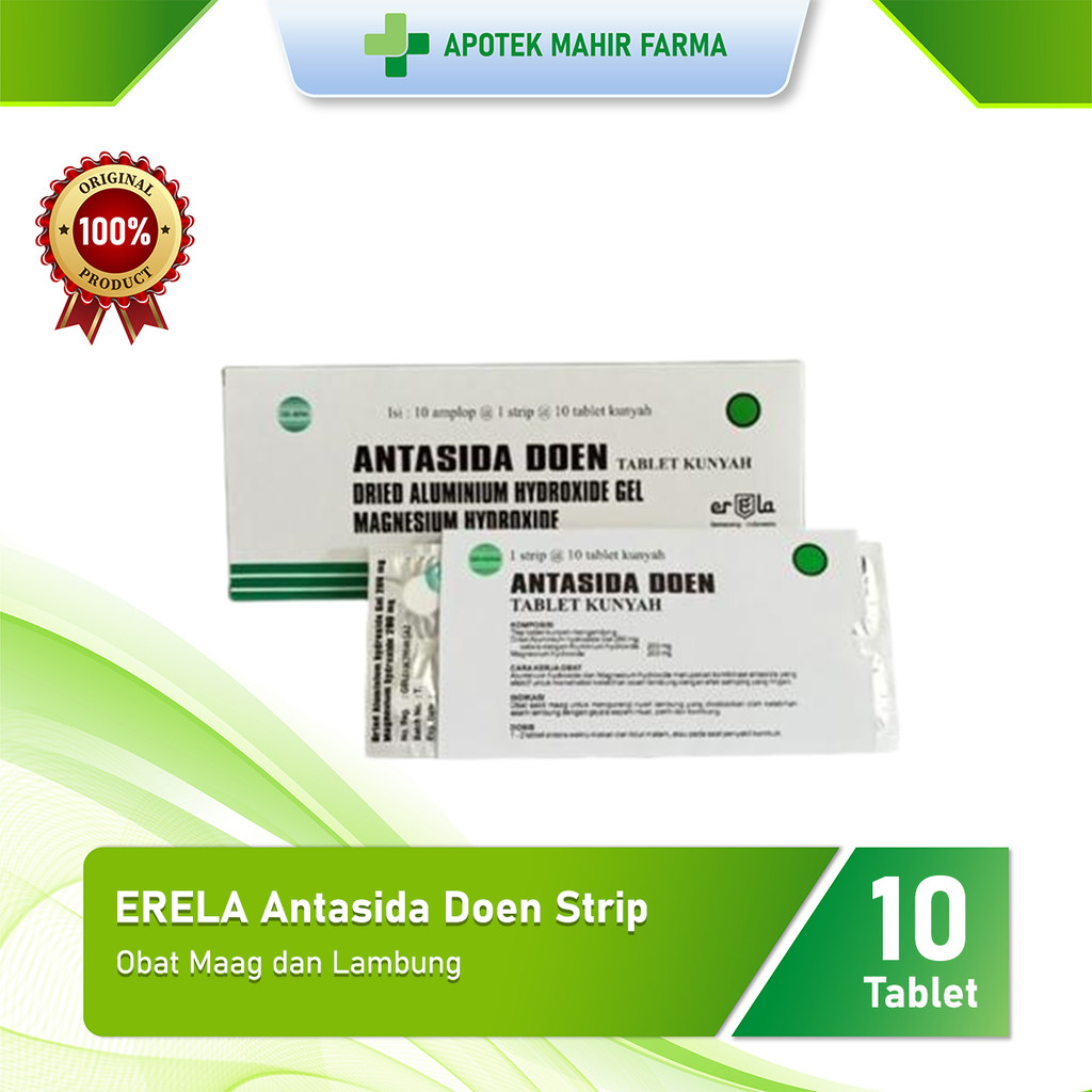Jual ERELA Antasida Doen Strip 10 Tablet - Obat Maag dan Lambung ...