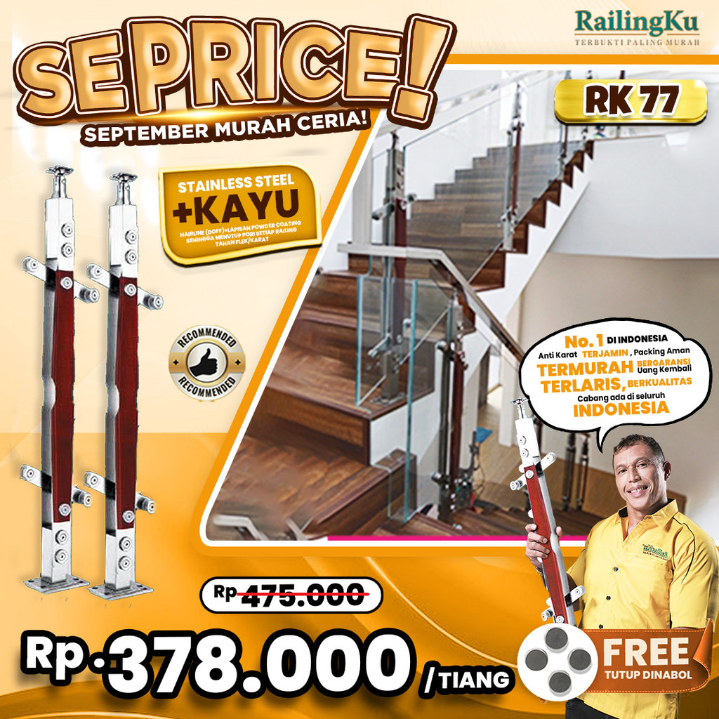 Jual Railing Tangga Stainless Nature Desain Railingku [SEPRICE!] RK 77 ...