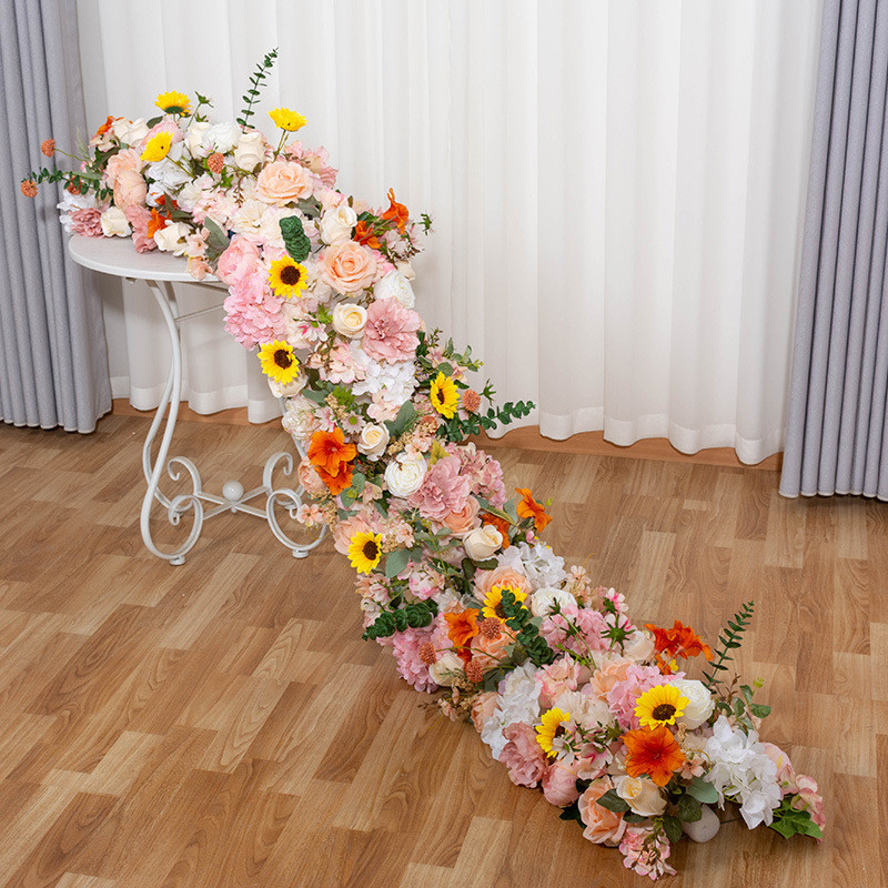 Jual Premium 2M Artificial Flower Rows Wedding Arch Backdrop Decor Mall ...